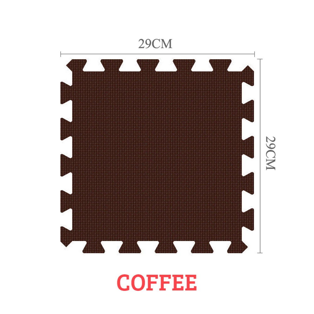 coffee Новые 18 шт./компл. коврик для детей, сделанный из материала EVA пены ковер мозаичного пола поставляется Коврик-пазл детский игровой коврик игрушки головоломки коврики - Цвет: coffee