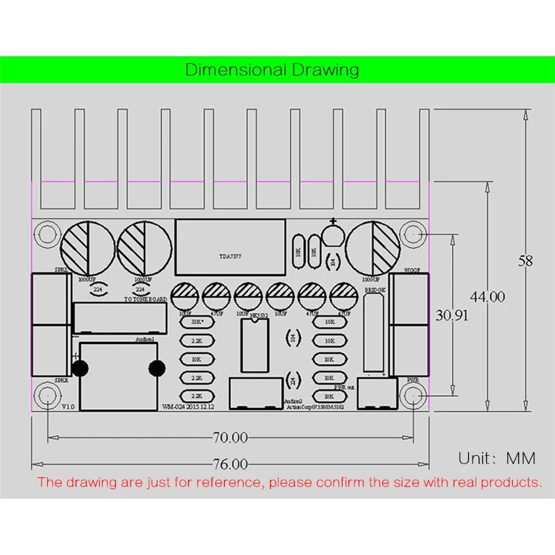 CIRMECH TDA7377 2.1ch усилитель, одиночный мощный компьютер, супер бас 2,1, усилитель, 3 канала, усилитель звука, сделай сам, набор