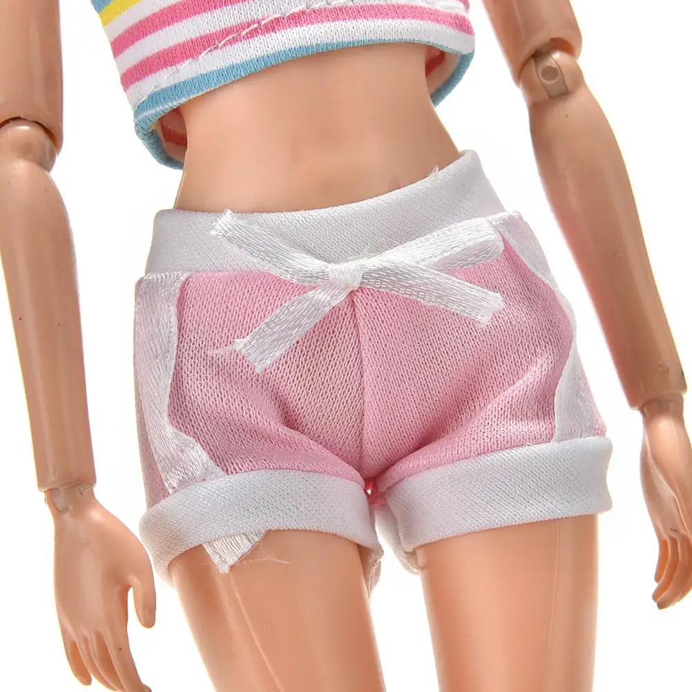 

2Pcs/Set Casual Sport Suits Summer Cotton Cloth Tanks Suit for Girl Clothes For Girls Doll