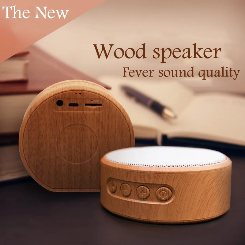 Portable Bluetooth Speaker Wood Grain MP3 Wireless Speakers Player PC Laptop Notebook USB 3.5mm Jack AUX Output TF Card Extend |