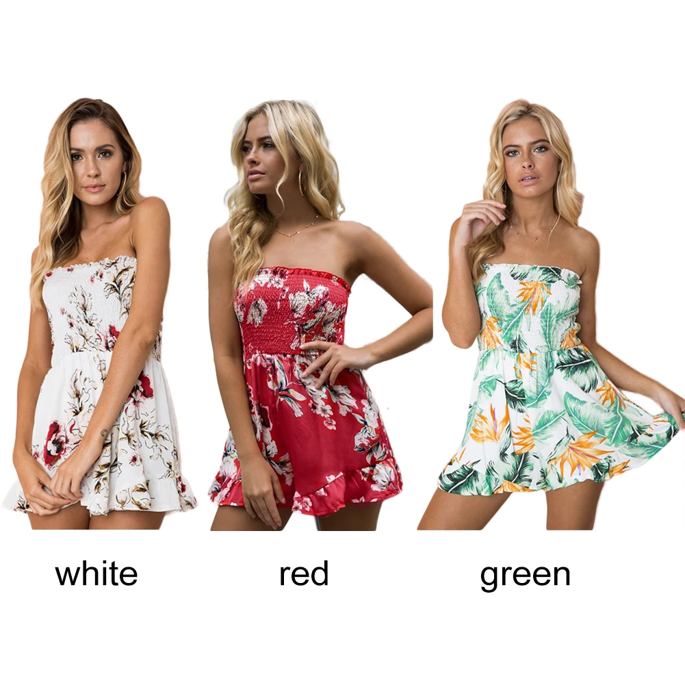 Для женщин девочек летние пляжные пикантные без рукавов с цветочным принтом