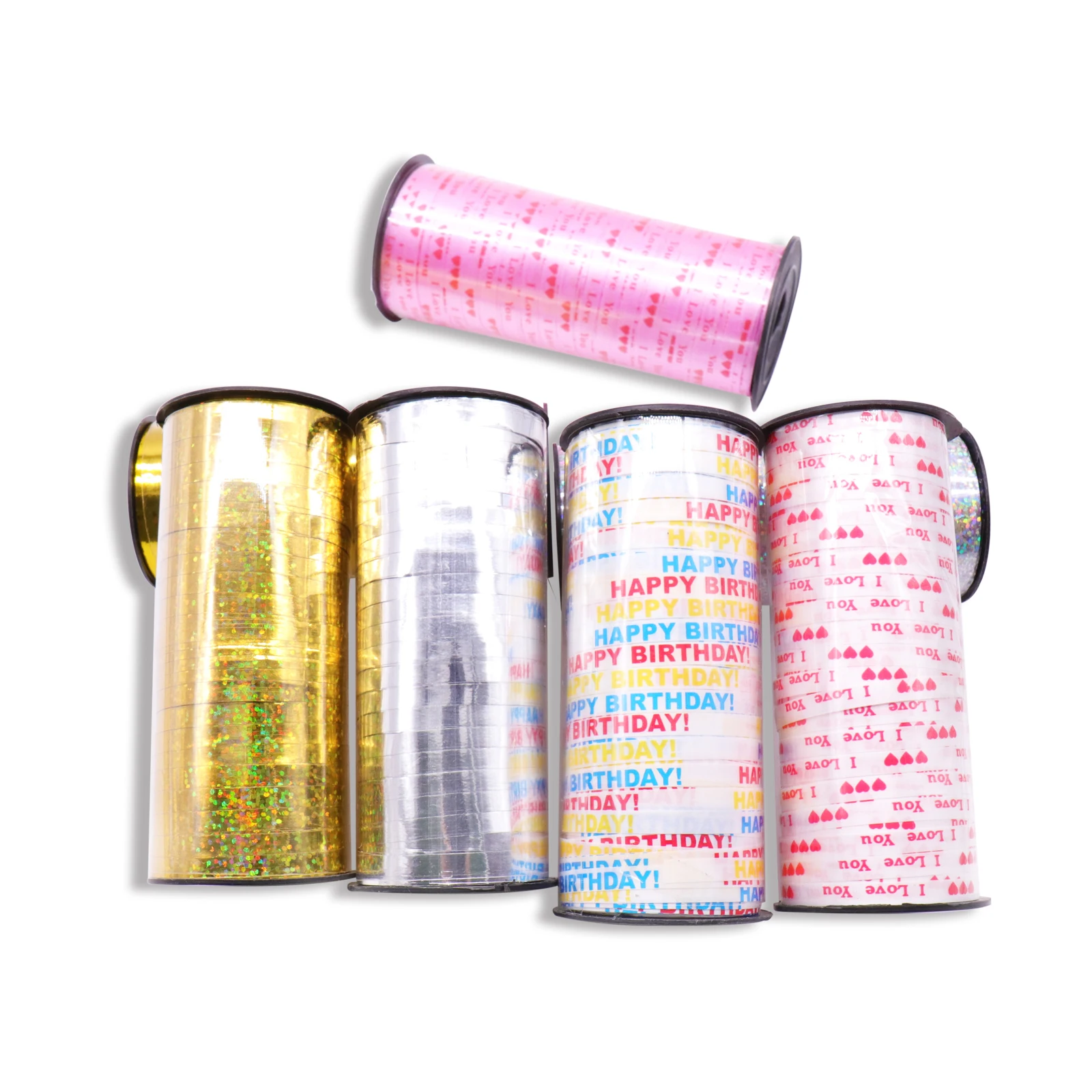 

100Yard/Roll Plastic Ribbons Happy Birthday Helium Balloon Ribbons for Party Festival Crafts Gift Wrapping Wedding Decoration