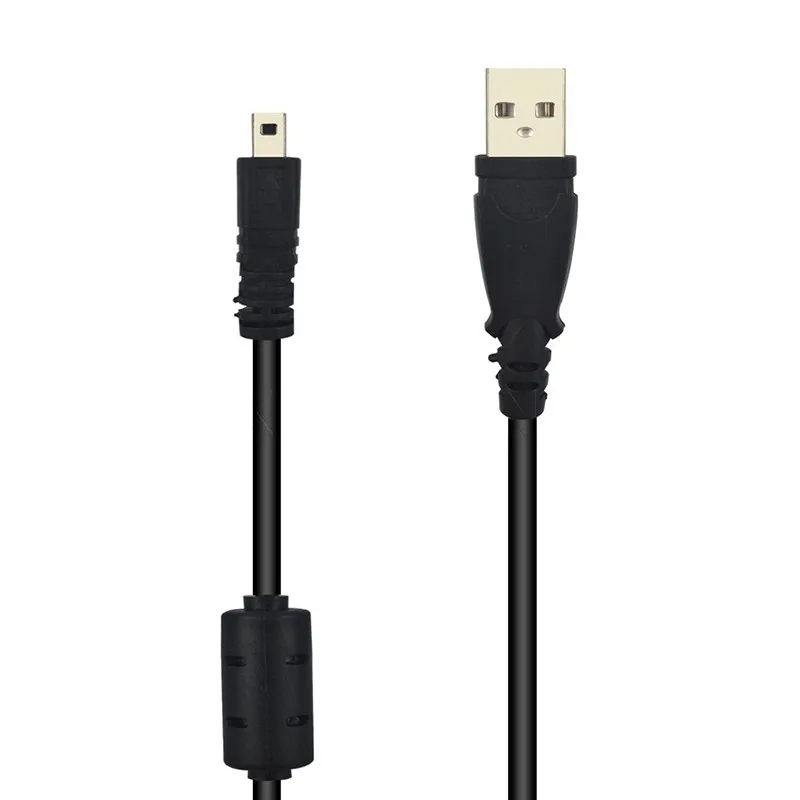 Черный 4,9 футов 59 дюймов 1,5 м 8 Pin UC-E6 камера USB кабель для передачи данных Шнур для Olympus Pentaxist FinePix для sony Nikon Coolpix