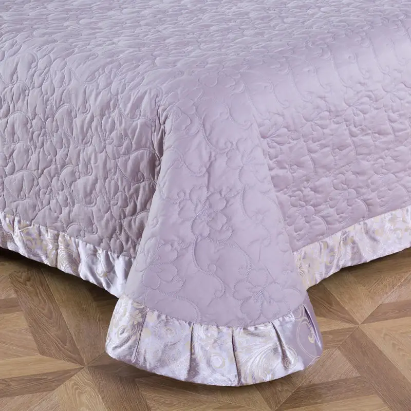 Комплект постельного белья из сатина и жаккарда стильный комплект фиолетовая