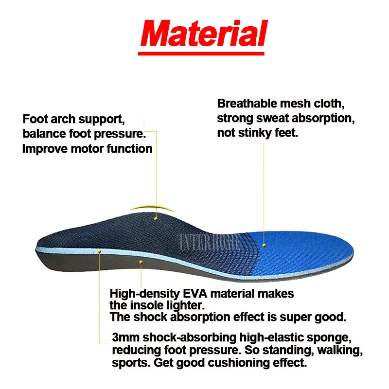 Ортопедические стельки из ЭВА коррекция плоскостопия поддержка свода стопы для
