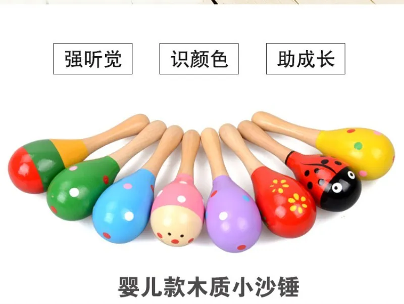 Детские Музыкальные инструменты деревянные Мини maracas развивают детские музыкальные увлечения Обучающие интерактивные игрушки maracas