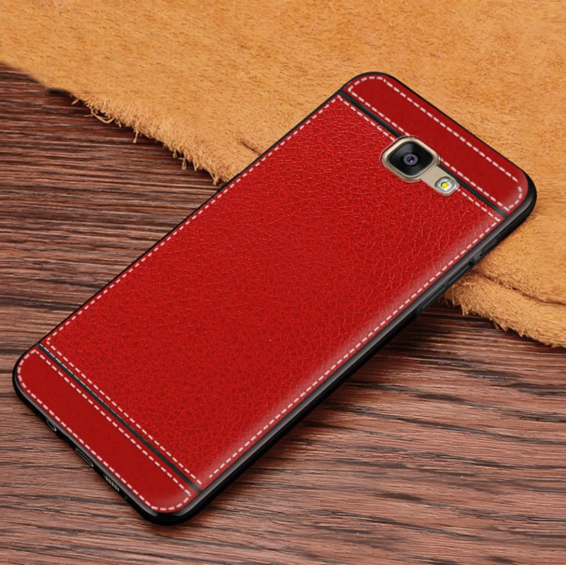 Чехол для Galaxy A7 2016 мягкий чехол из ТПУ с текстурой кожи Samsung A710 A7100 A710F A710M |