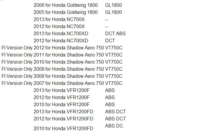 Инструмент OBD для впрыск топлива для мотоциклы Honda Поддержка мульти-языки, используемые на ноутбуке или Нетбуки