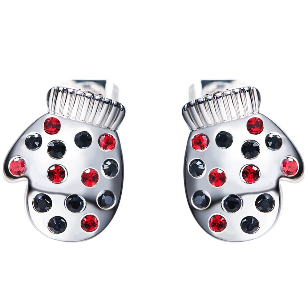 Женские серебряные серьги гвоздики TYTW с рождественским Санта Клаусом