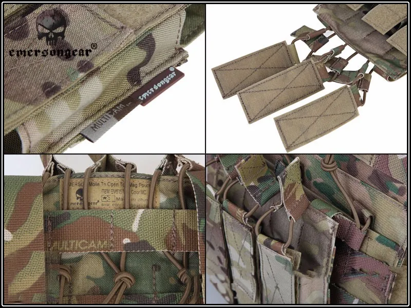 Модульная Тройная Магнитная сумка Emersongear для MP7, боевой военный Журнал Molle, сумка Мультикам EM6357 (art.: 79f159e16) - 79f159e16