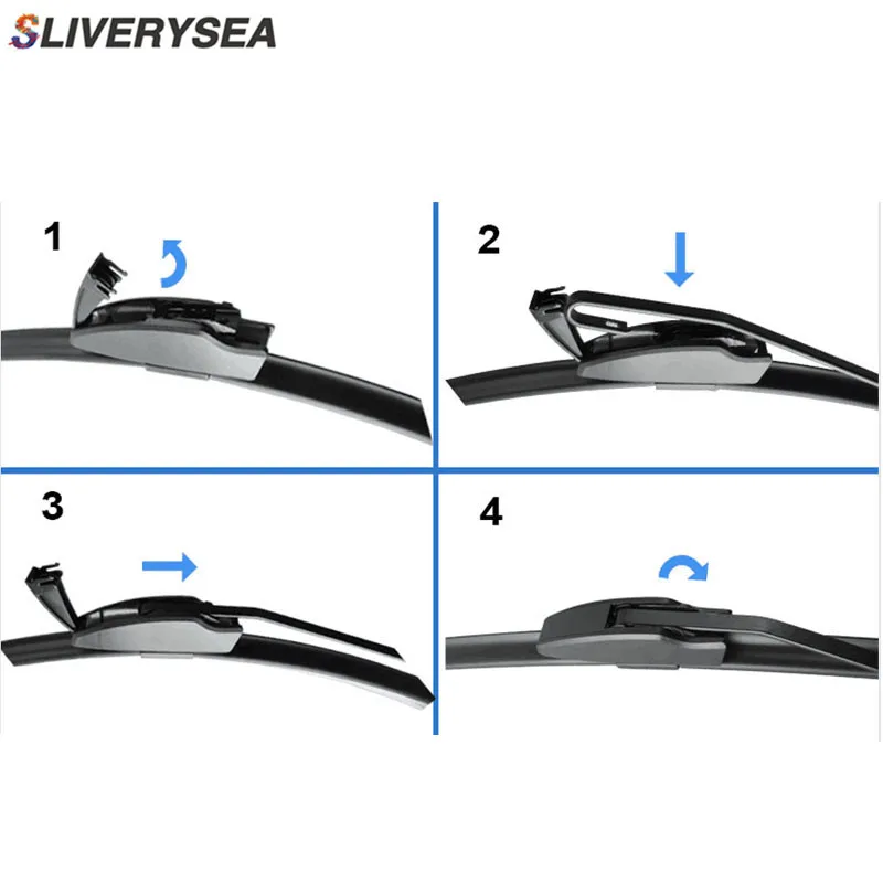 Лезвия стеклоочистителя SLIVERYSEA для Mitsubishi Outlander 2003 2006 22 &quot+ 19&quot высокое качество