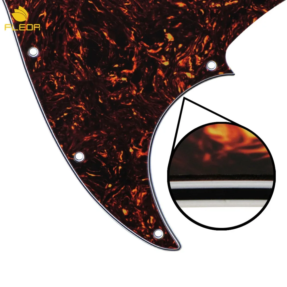 FLEOR 1 шт. Jazz Bass pick guard 4 String JB Bass pick Guard скретч пластина и винты для США/Мексика бас гитара аксессуары