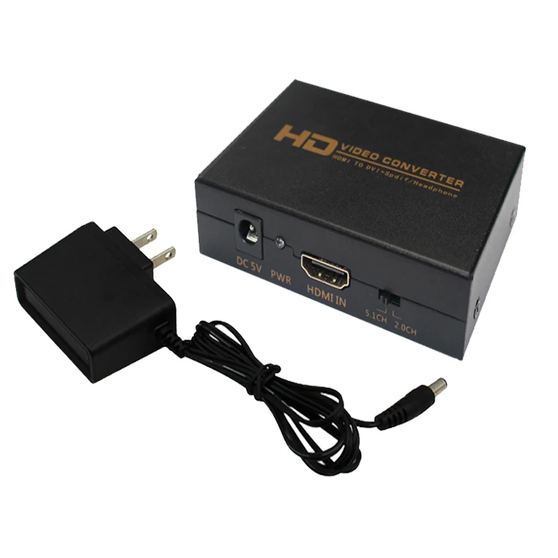 Адаптер HDMI в DVI + Spdif для аудио и видео адаптер с поддержкой выхода наушников PS3 DVD