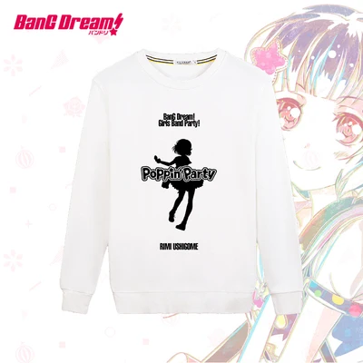 Горячая ТВ Aanimation Bang Dream! Poppin'Party Roselia юбка с длинными рукавами рубашки летние o-образная юбка повседневные футболки, топы - Цвет: 07