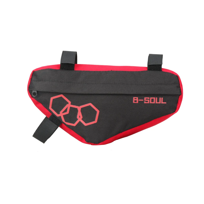 Красный B-SOUL велосипедная сумка передняя труба рамка для телефона Водонепроницаемая велосипедная сумка треугольный чехол Рамка Держатель Аксессуары для велосипеда - Цвет: Красный