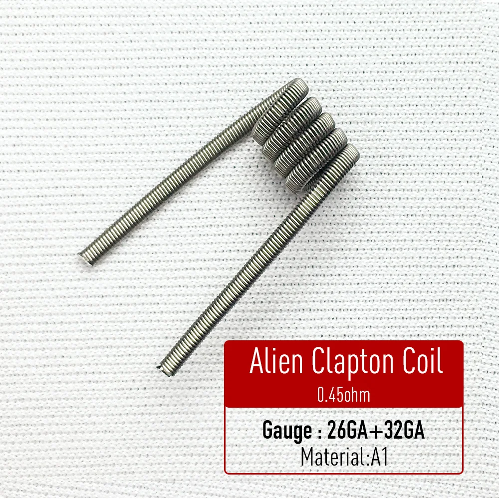 Volcanee 50 шт./лот готовые катушки тигра нагревательный провод плоский Twisted Fused Clapton с
