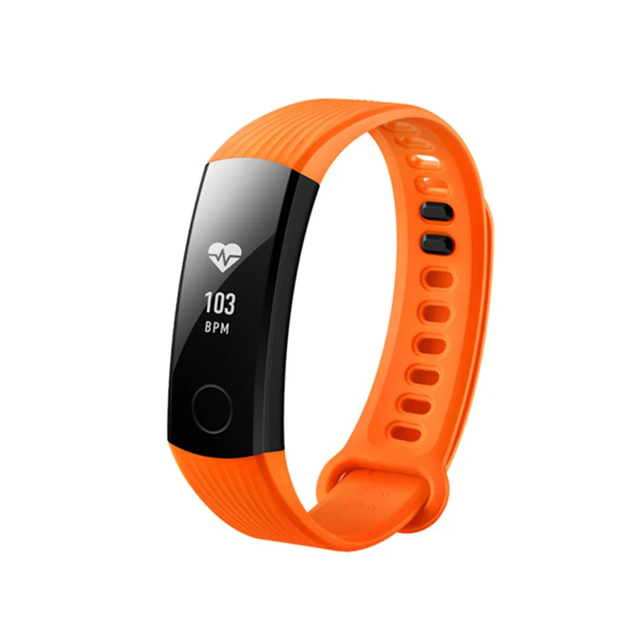Orange Colour Смарт-браслет huawei Honor Band 3, мониторинг пульса в реальном времени, 50 метров, водонепроницаемый фитнес-трекер для Android iOS - Цвет: Orange Colour