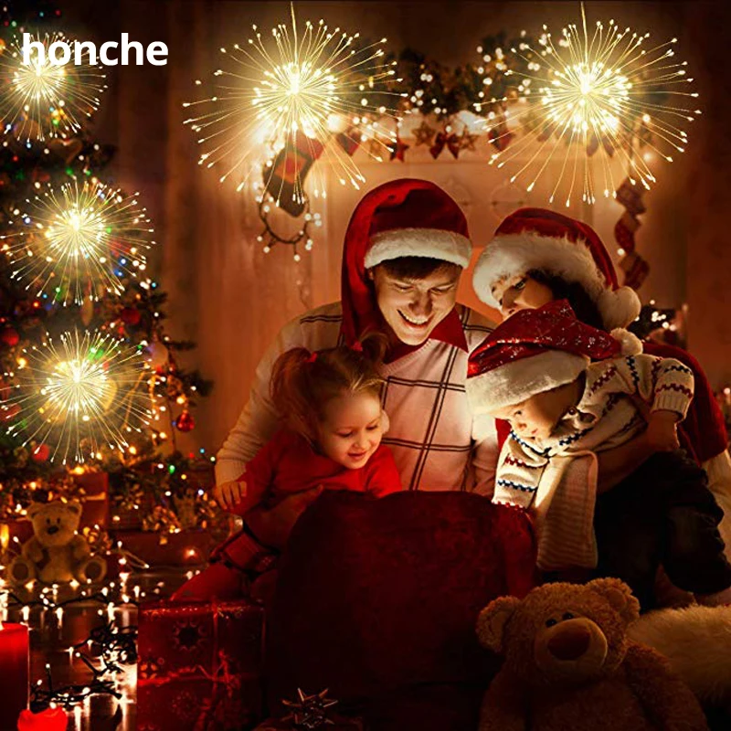 OUTDOOR Fairy Firework luces LED String Light for Holiday halloween Christmas Garland Curtain Decoration Free shipping | Лампы и