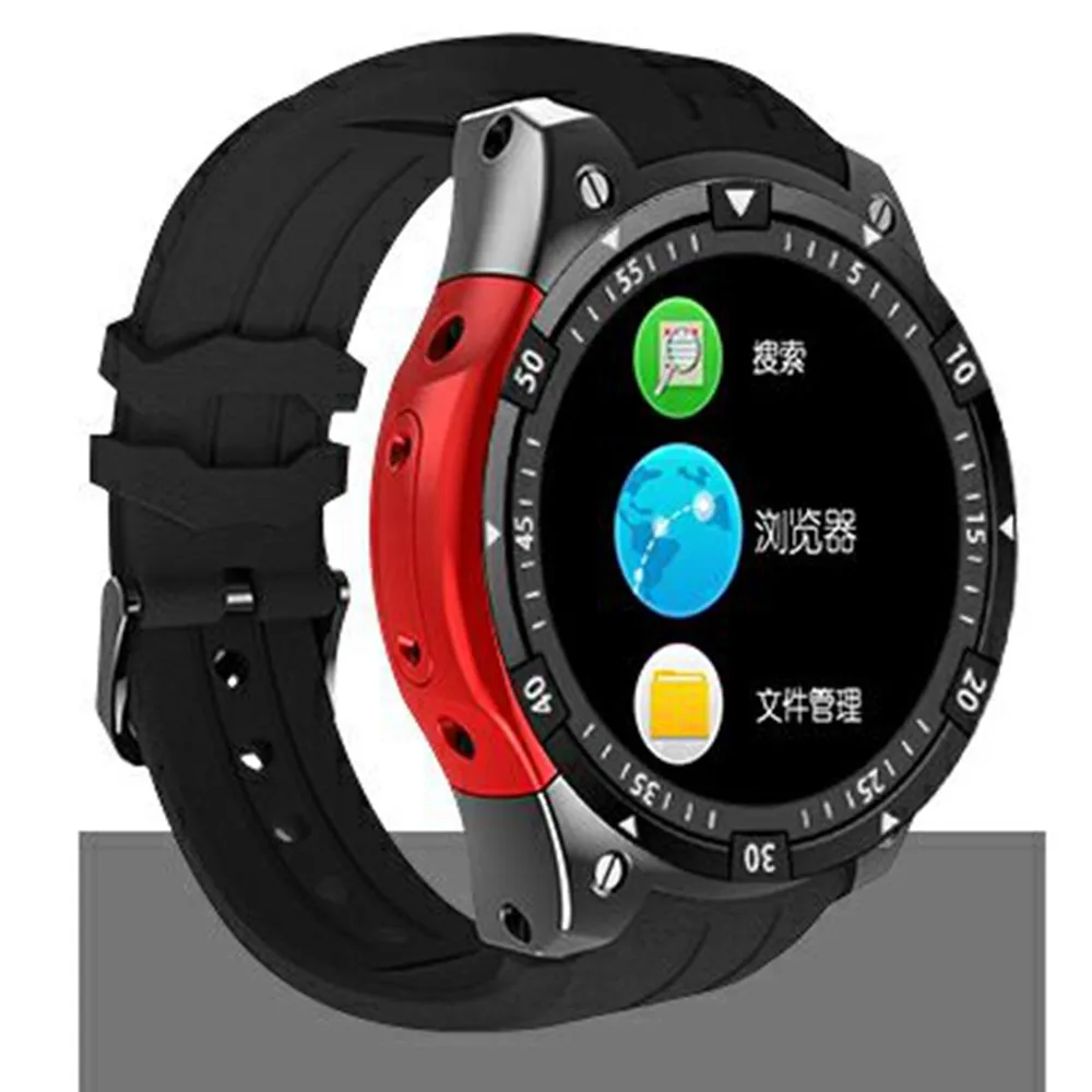 X100 gps Android часы фитнес трекер Smartwatch wifi 3g сердечного ритма водонепроницаемые Смарт-часы для Xiaomi huawei samsung часы - Цвет: black-red