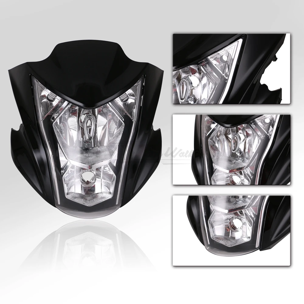 Для Kawasaki ER6N мотоциклетные фары сборки светлый дом Fit2012 2016 13 14 15 лет цвета: зеленый