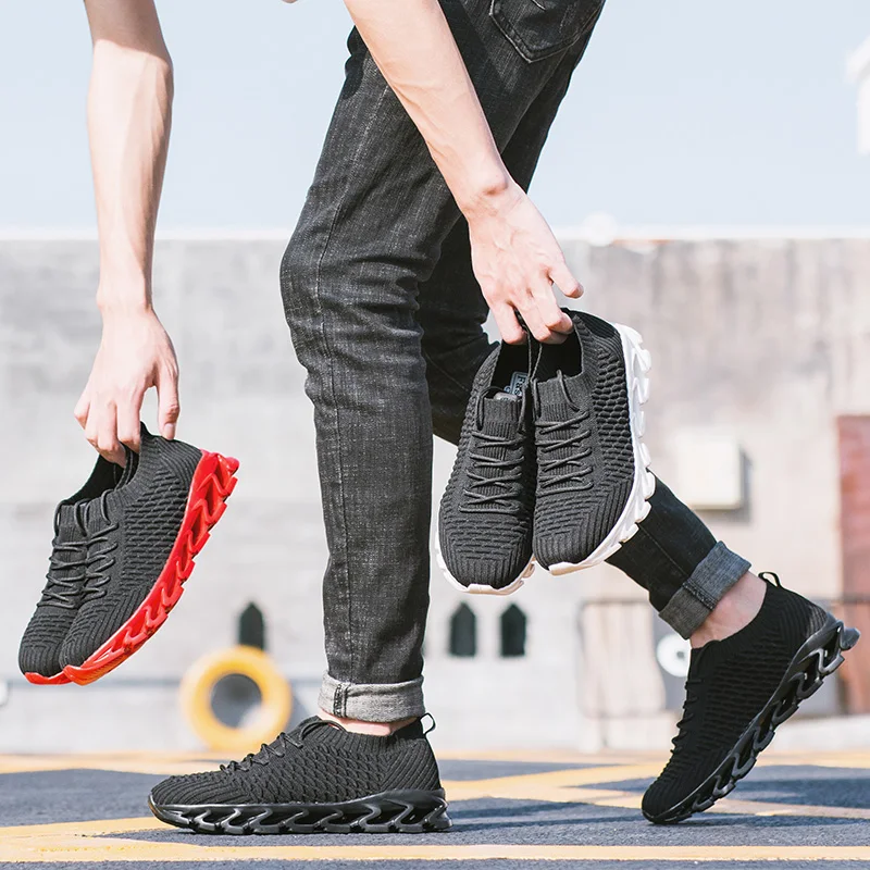 2018 Мужская обувь для бега дышащая Спортивная мужские легкие кроссовки мужская