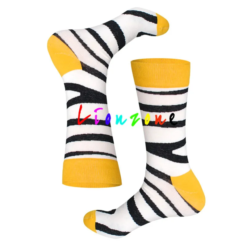 LIONZONE бренд Happy Socks для женщин/мужчин унисекс британский стиль Фламинго Зебра Миньоны Новинка художественная носки для влюбленных подарок - Цвет: Choice9