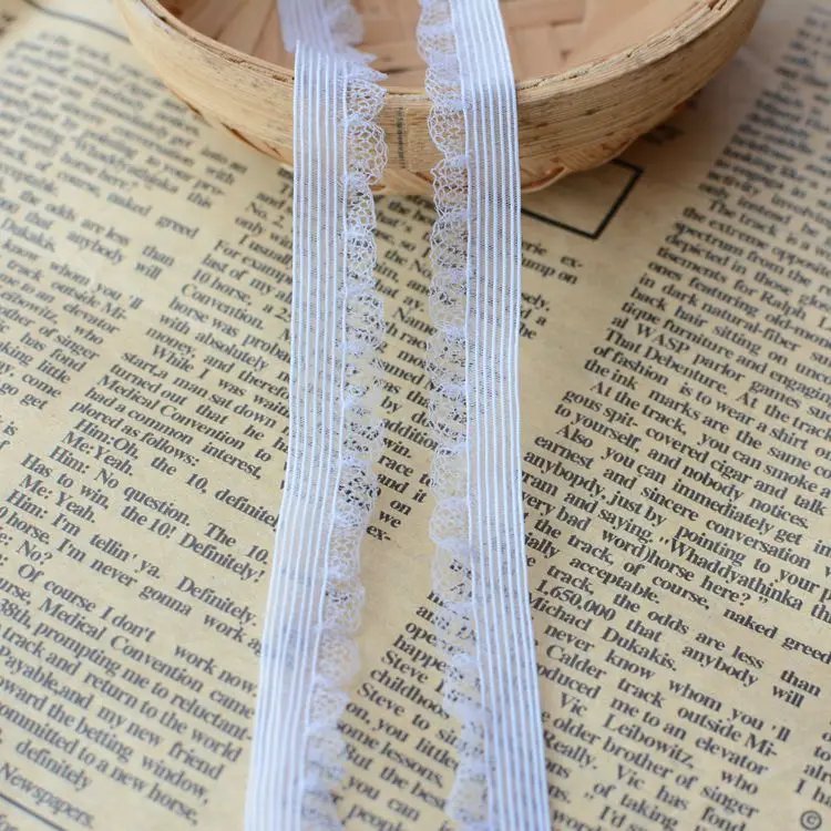 30 meter/lot 1cm 0.39&quot width light purple stretch elastic ruffled mesh tapes lace trim ribbon G23Q266P1218G | Дом и сад