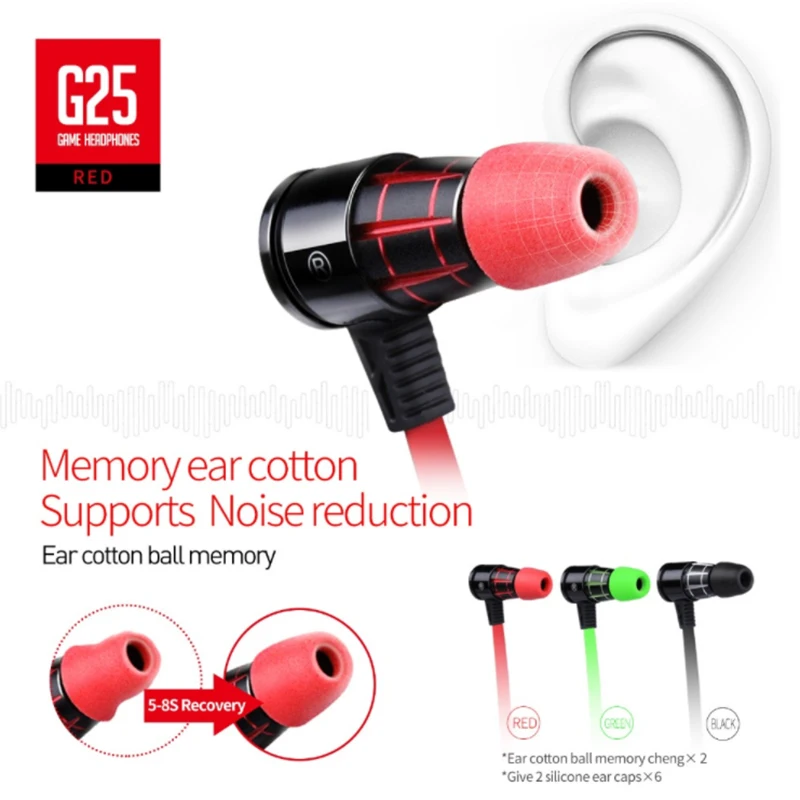 Новая популярная игровая гарнитура PLEXTONE G25 In Ear Pro разъем 3 5 мм шумоподавление