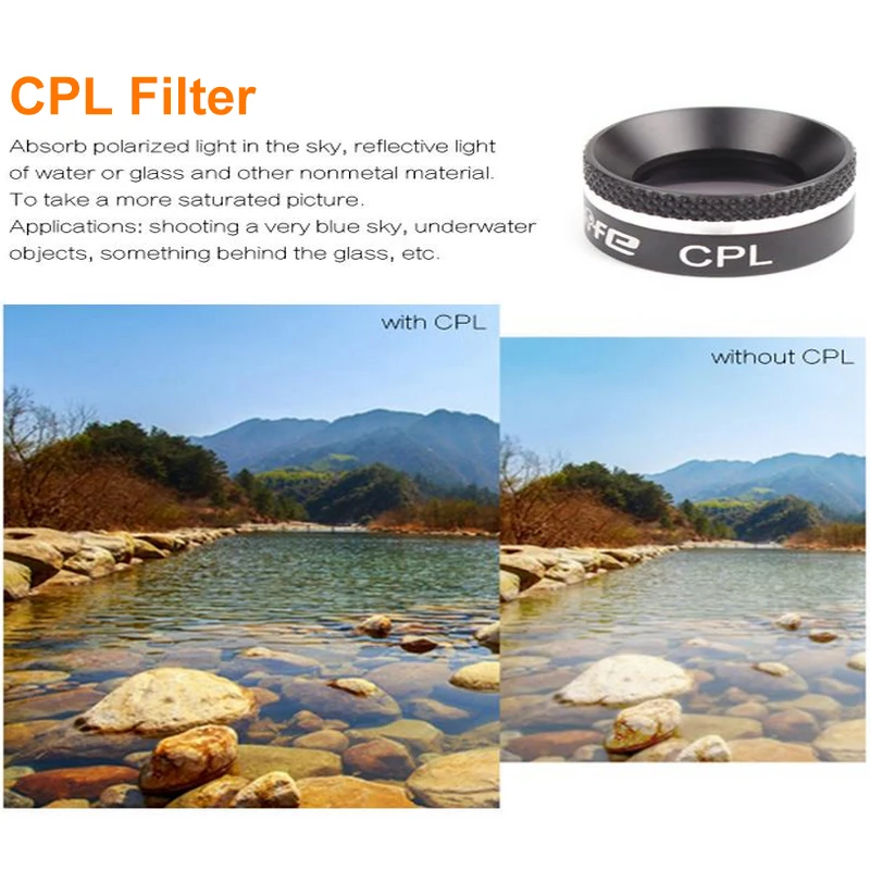 Набор фильтров для камеры DJI Mavic Air Lens Filters UV CPL ND4 ND8 ND16 ND32 набор камера воздушного
