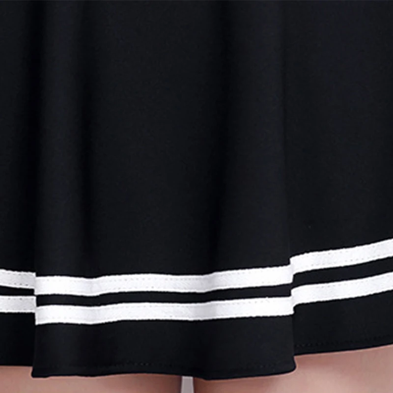 Женская летняя юбка с высокой талией белая короткая юбка-пачка в полоску черная
