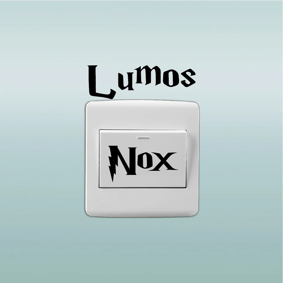 Lumos Nox выключатель света для дома спальни Декор Гарри Поттера тема виниловая