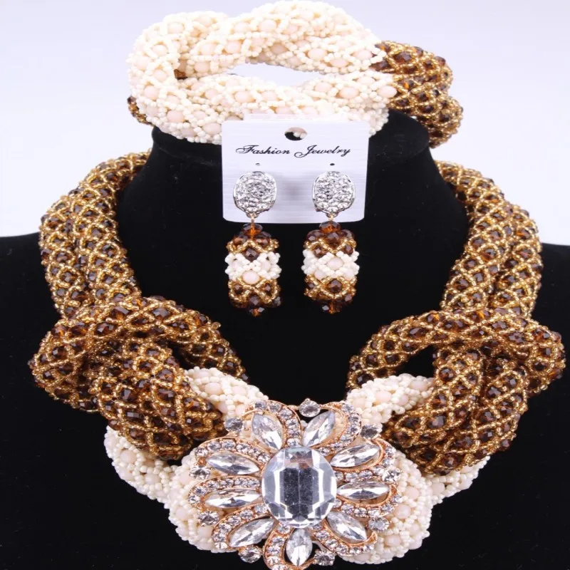 Новые королевские синие желтый ручной работы Бусины для Для женщин комплект