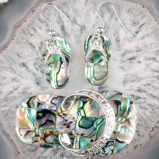 Очаровательные новые тапочки из натурального абалона висячие серьги с бусинами