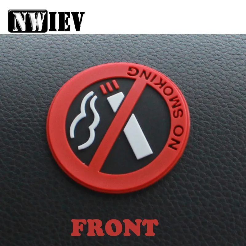 NWIEV автомобильные наклейки логотип No Smoking для Kia Rio K2 Ceed Sportage Hyundai Solaris tucson I30 IX25 creta