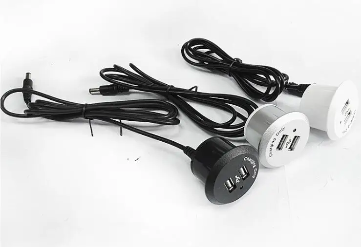 2019 круглая мини двойная USB зарядка розетка для мебели диван или край быстрое