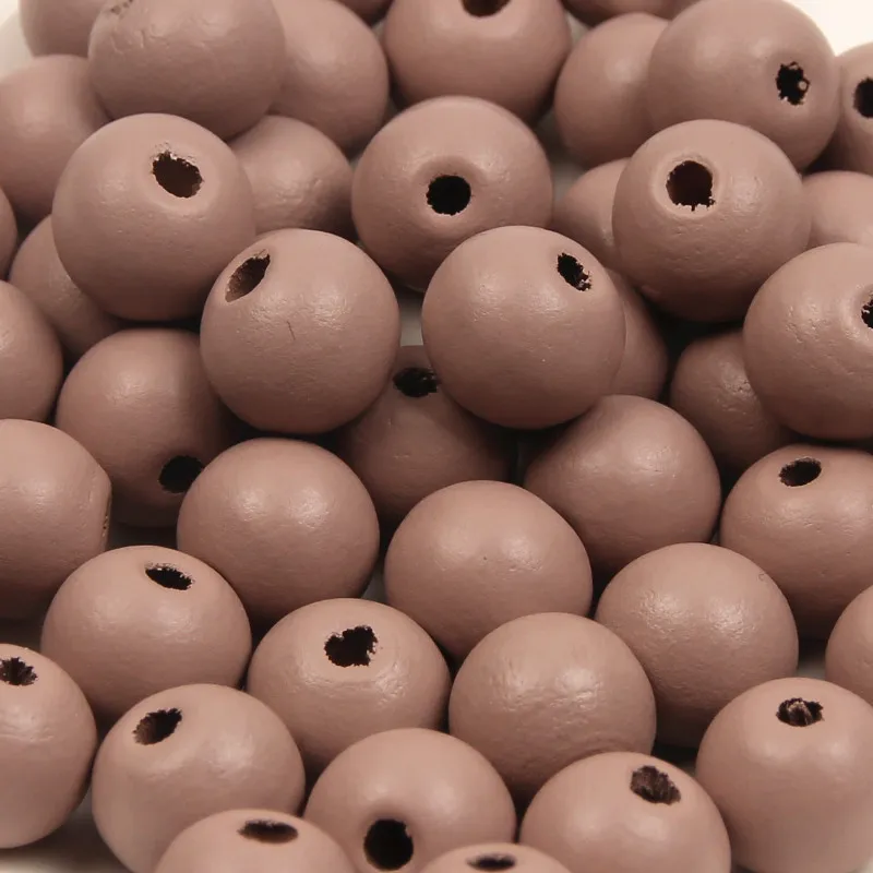DIY 200/100/50 шт 8/10/12 мм Высокое качество и дешевая цена, смешанные Цвет деревянный Бисер для браслетов, для изготовления украшений вручную браслет - Цвет: Brown