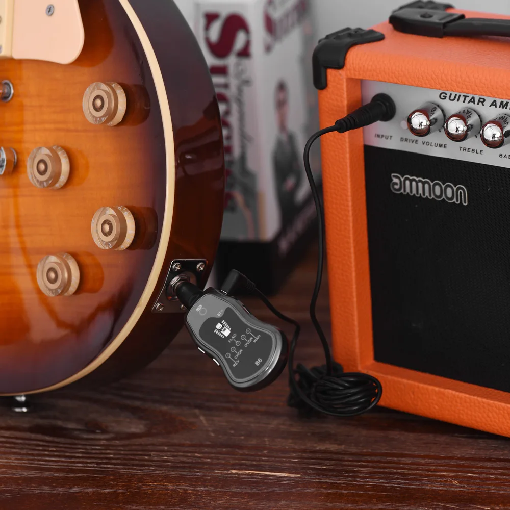 Guitar Effectors Pedal Effect Synthesizer with 5 Effects Reverb/Chorus/Flanger/Overdrive Built-in Rechargeable Battery | Спорт и