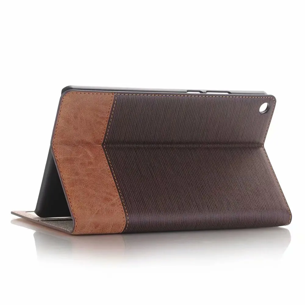 Dark Brown 4 Деловой кожаный чехол для huawei MediaPad T3 8,0 KOB-L09 KOB-W09 8,0 дюймов, подставка для планшета с отделением для карт+ подарок - Цвет: Dark Brown 4
