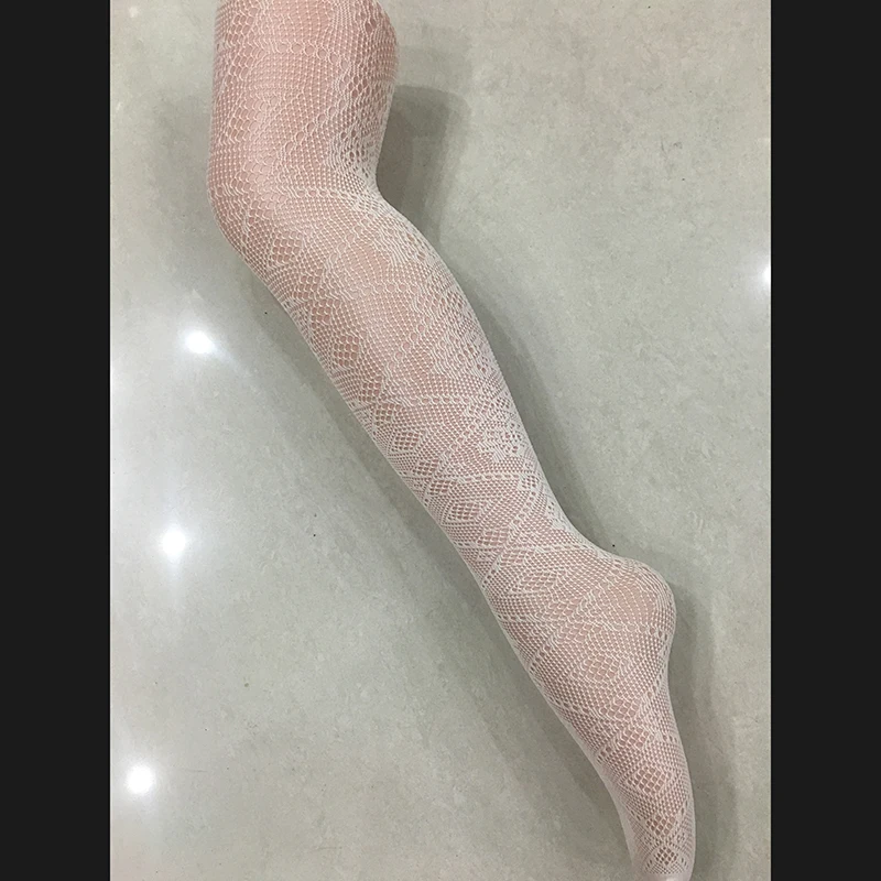 1X8 однотонные мягкие кавайные сетчатые милые кружевные колготки для девочек