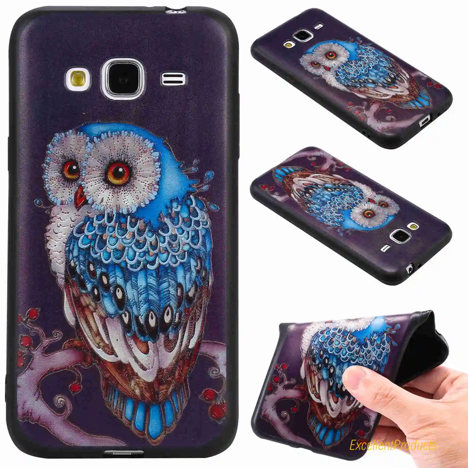 FGHGF чехол для телефона s 3D окрашенный рельефный тисненый черный ТПУ samsung J3 2016 |