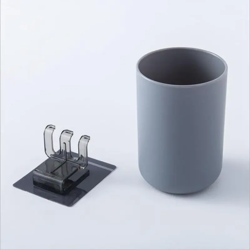 Nordic стиль путешествия круговой простой чашки ванная комната Tumblers зубная щётка чашки бесшовные Sticky Зубная паста держатель настенный набор