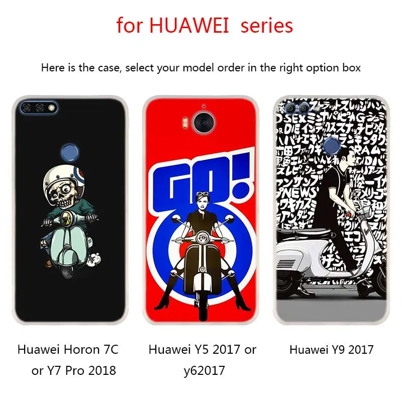 Чехлы для телефонов Vespa Scooter Huawei Mate 30 20 10 Lite Pro мягкий силиконовый чехол Y9 2019 2018 Nova 5T