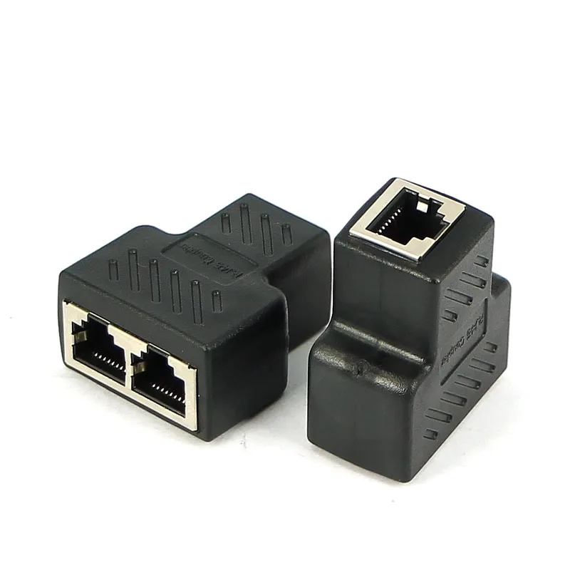 

Network tee, computer network cable 8P8C splitter, RJ45 network interface, 1 into 2 out of the tap