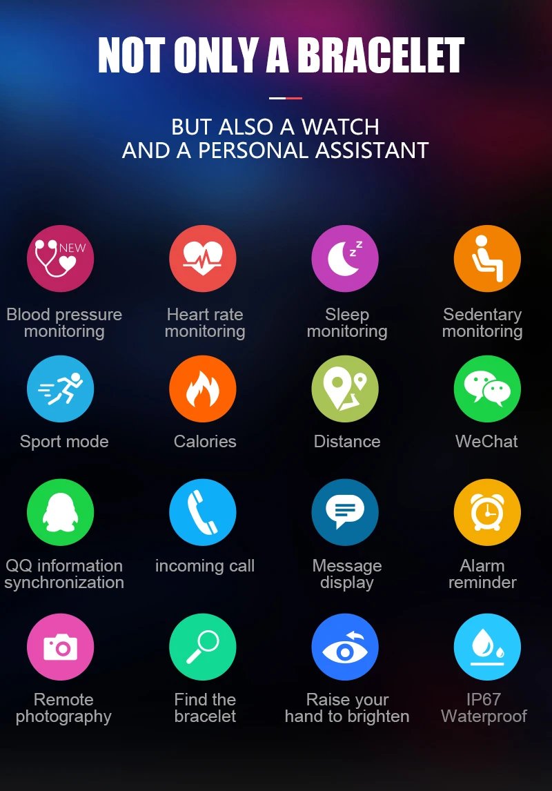 MK08 умные часы фитнес трекер пульсометр артериальное давление IP67