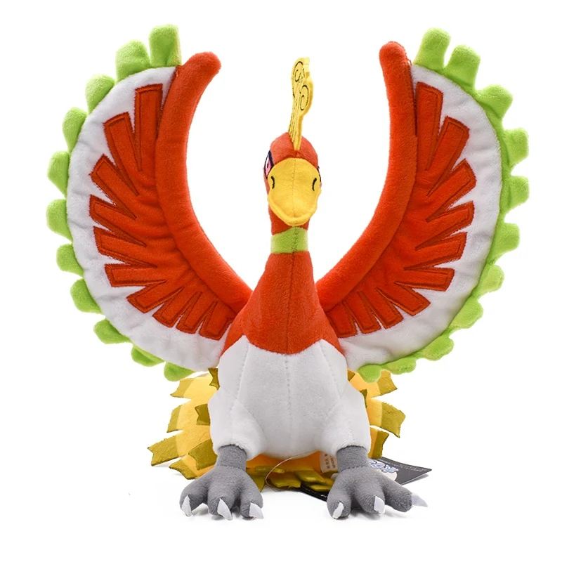 Ho-Oh Японское пикантное аниме Go Ho-Oh плюшевые игрушки PP хлопок Мягкая набивная " Детская мультяшная плюшевая кукла игрушка на рождественский подарок - Цвет: Ho-Oh