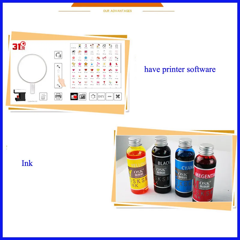 

3D automatic printing machine Digital Type DIY selfie coffee printer
