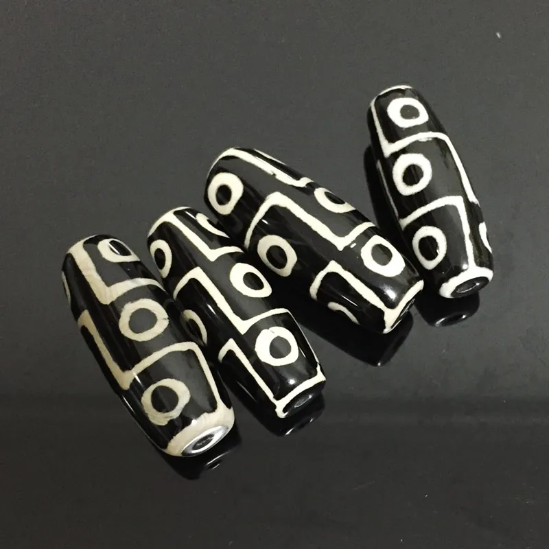 1pc black color 40 мм Ретро 9-глазые натуральные тибетские бусины дзи Агаты DIY ювелирные аксессуары каменные бусины античные Агаты бусины для женщин и мужчин - Цвет: 1pc black color