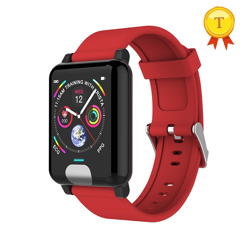 Женский умный браслет с пульсометром и тонометром цветным сенсорным экраном IPS 1 3