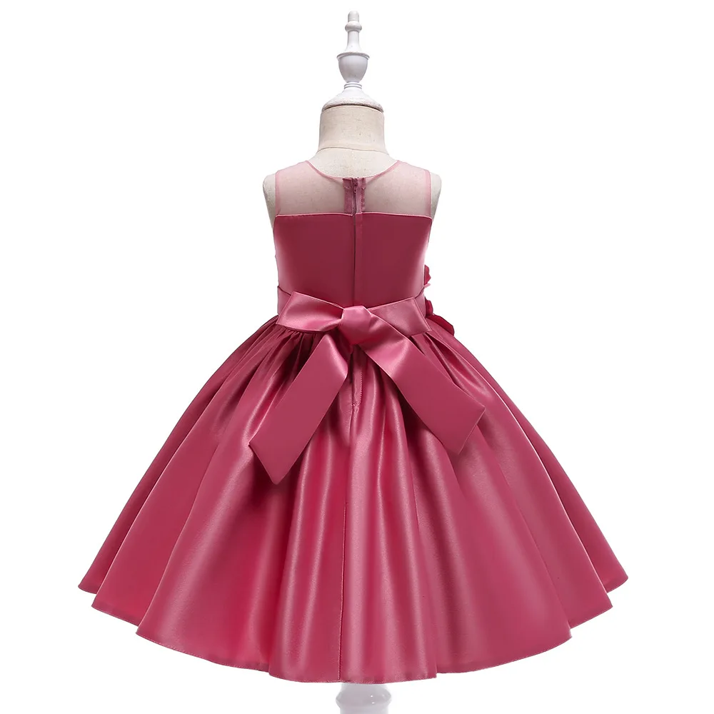 Girls dresses Children Girl Party Dress Wedding Birthday Evening Formal dresses Kids Sleeveless Flower Dresses for 3-10 yrs