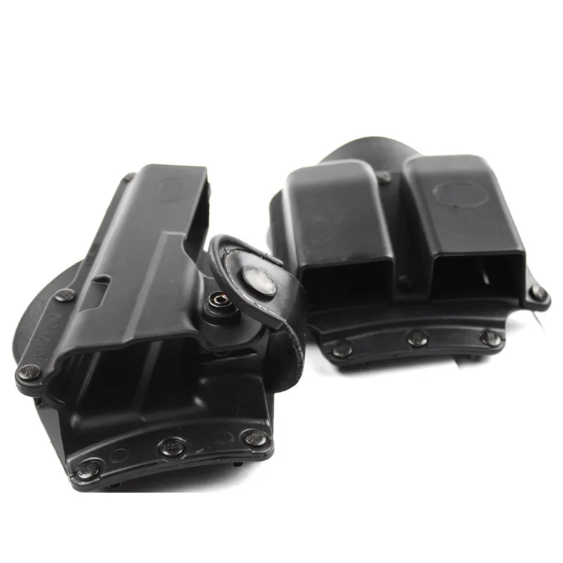 Тактическая кобура для пистолета Подходит Glock 17/22/23 w/кожаный ремешок удержания кобура с двойной журнал 6900